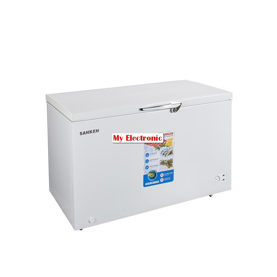 Harga Chest Freezer Sanken SRF-420WHTG Garansi Resmi