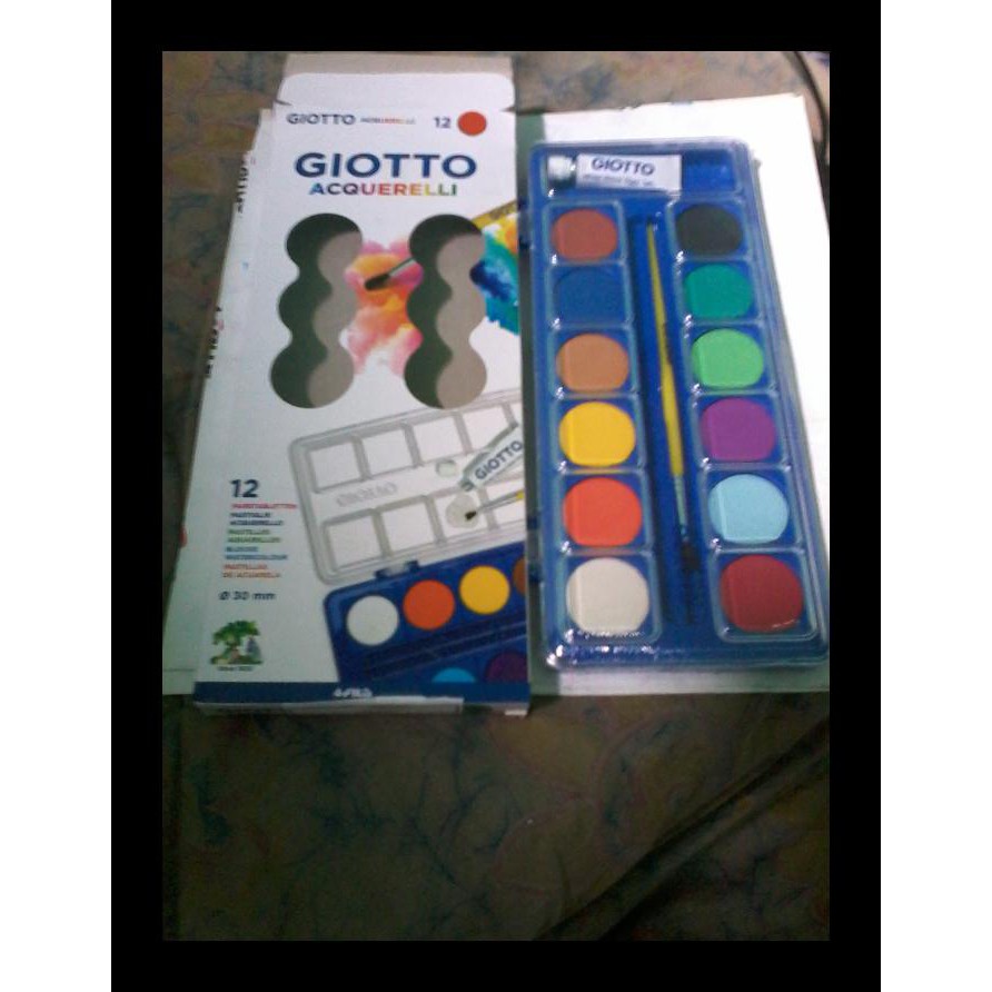 

TERBARU CAT AIR / WATER COLOURS 12 WARNA MERK GIOTTO PERALATAN MELUKIS MURAH