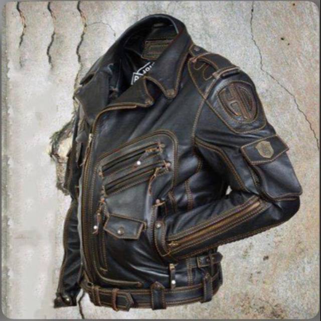 Jaket kulit asli 100% kulit domba garut pria original model HARLEY DAVIDSON BERGARANSI termurah harg