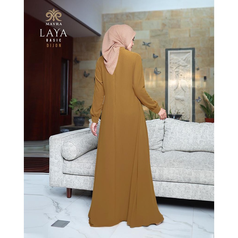 MAYRA BASIC DRESS GAMIS LAYA | LINING BABYDOLL ARMANY | RISLETING DEPAN BELAKANG-2