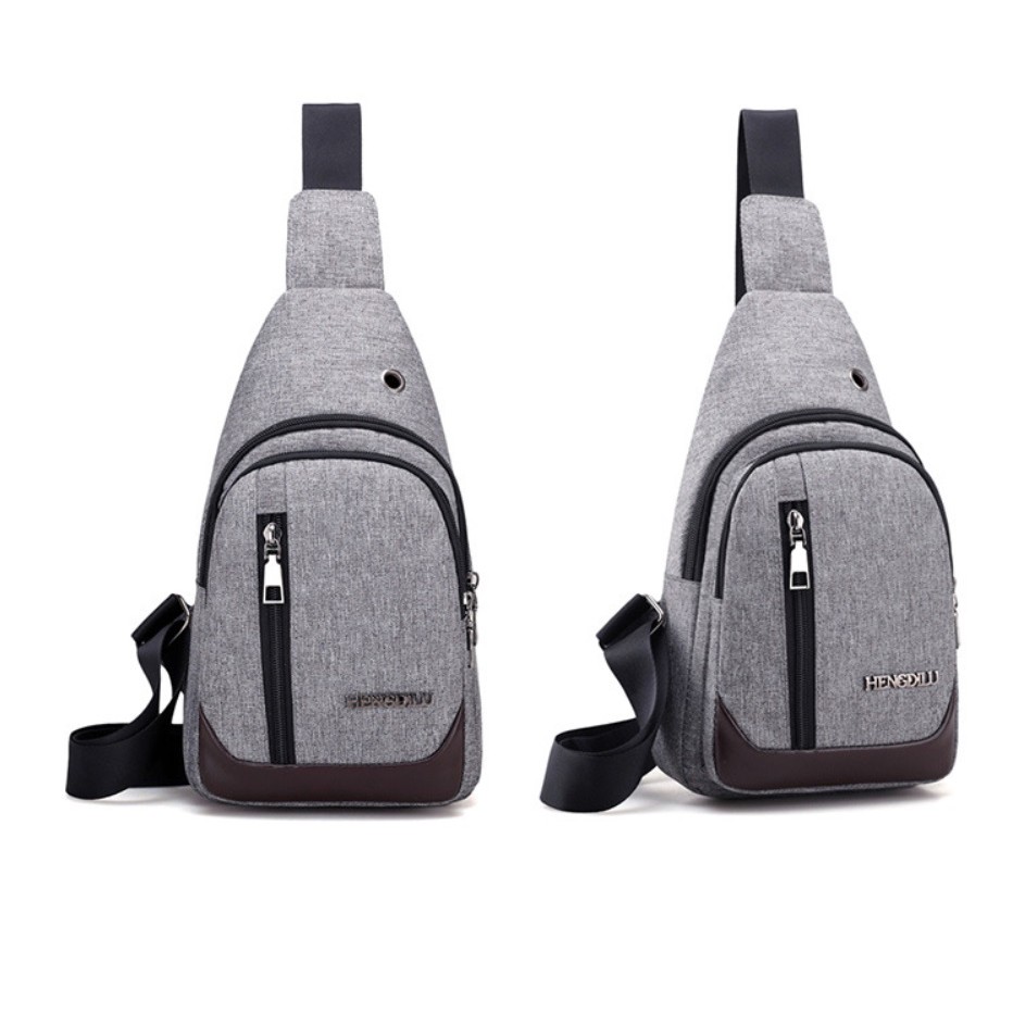 Tas Selempang WATERPROOF 501 Kanvas Men Sling Back Cowo Messanger Korea Fashion Shoulder Bag