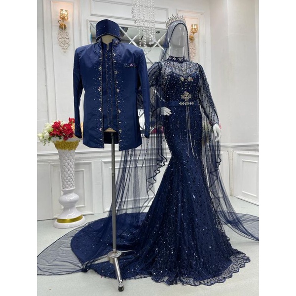 Gaun pengantin duyung couple/Gaun pengantin squen/Wedding dress