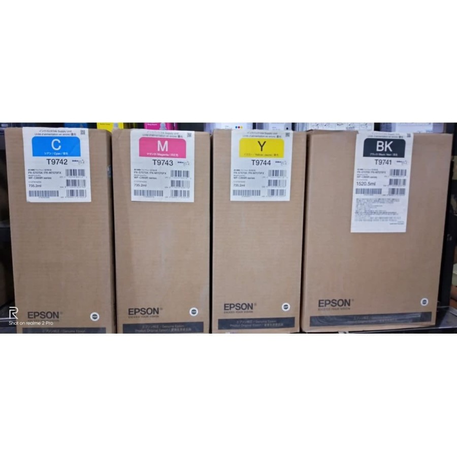 T9742 Cyan LARGE Tinta Epson Biru WorkForce Pro WF-C869R Ink Pack 100% ORIGINAL C13T974200