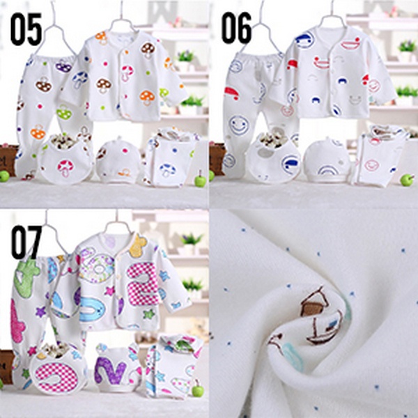 LID9038 - 5 in 1 Set Baju/ Piyama Baby Soft &amp; Comfortable Cotton