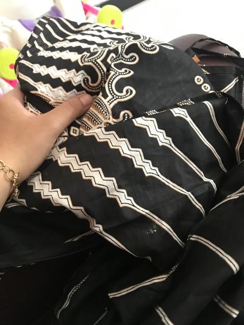 Batik Dolby Dolbi Dobby Doby Tenun Sutra Tulis Katun Atbm Baron Atasan Batik Wanita Sogan Srg308