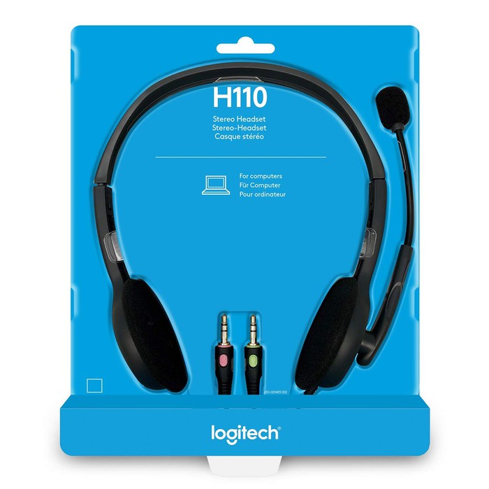 Headset Logitech H110 Warna Hitam