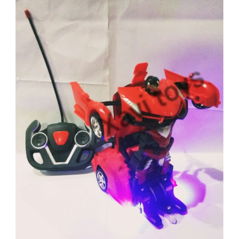 Mainan MOBIL REMOT CONTROL DEFORMASION BERUBAH ROBOT