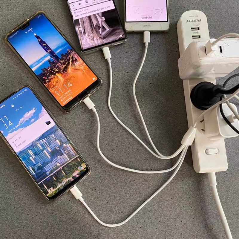 Vivi Kabel Charger Multi Port USB Tipe C 4 in 1 Untuk Handphone