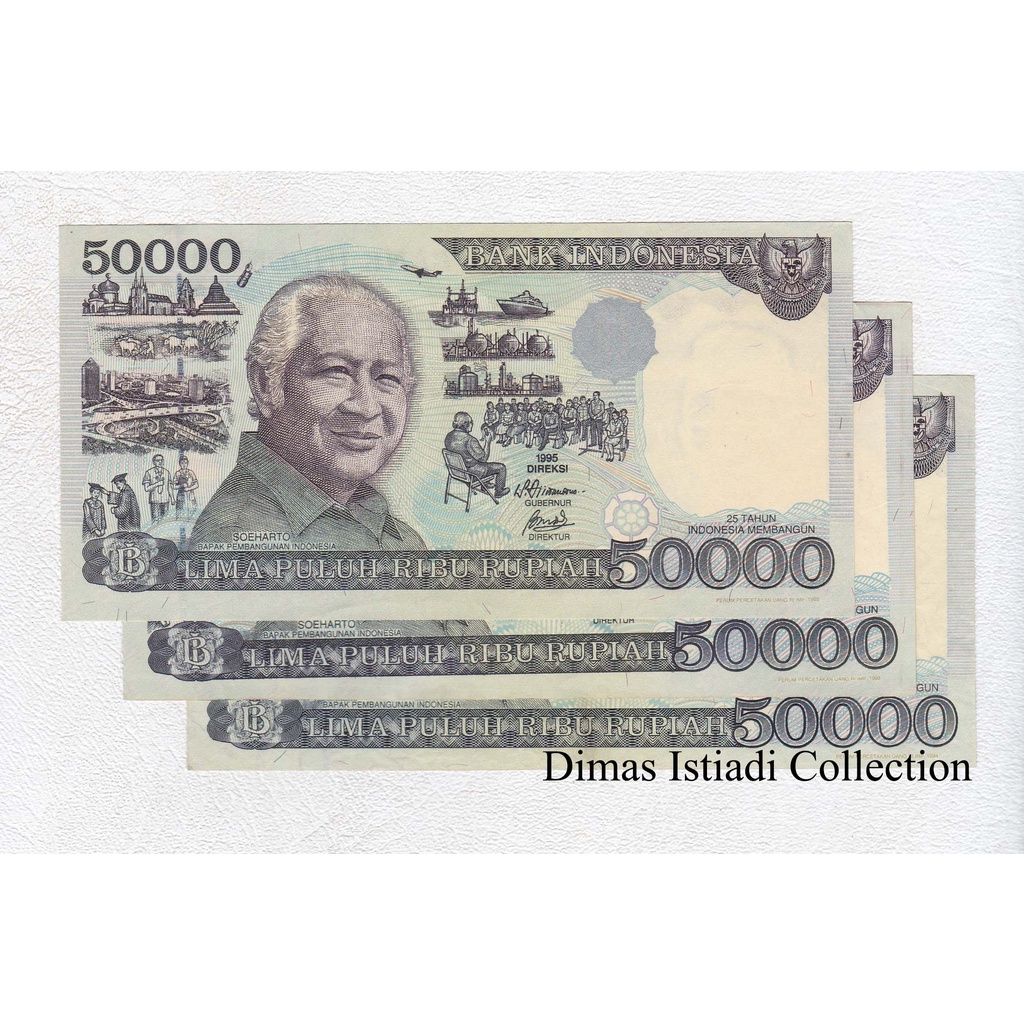 Uang Kuno 50000 Rupiah 1995 Soeharto