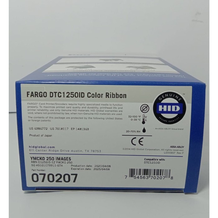 Ribbon Fargo Warna YMCKO DTC-1250ID PN: 070207 - Pita ID Card 1250ID