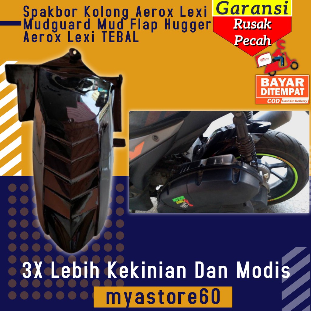 Spakbor Sepakbo Kolong Aerox Lexi Mudguard Mud Flap Hugger Aerox Lexi TEBAL