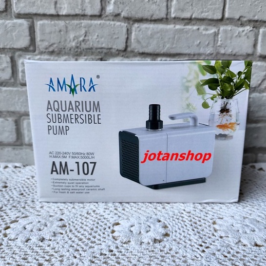 AMARA AM 107 AM107  Pompa Air Celup Kolam Hidroponik Aquarium Aquascape AM-107 submersible pump