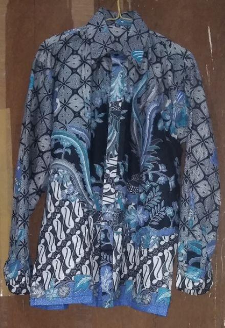 Kemeja Batik Pria Sogan Cendrawasih