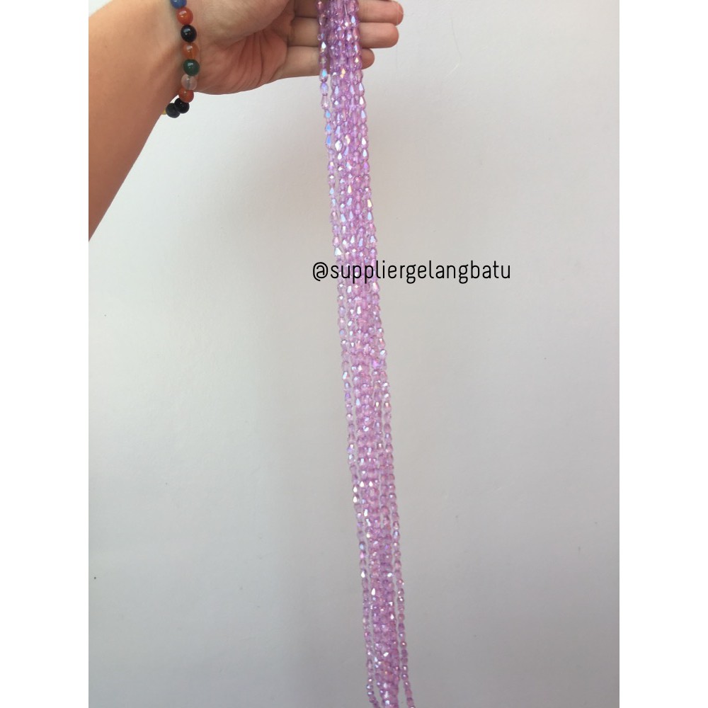 kristal Ceko tetes 10 x 6mm PURPLE UNGU crystal bening dagu PREMIUM supplier aksesoris grosir craft