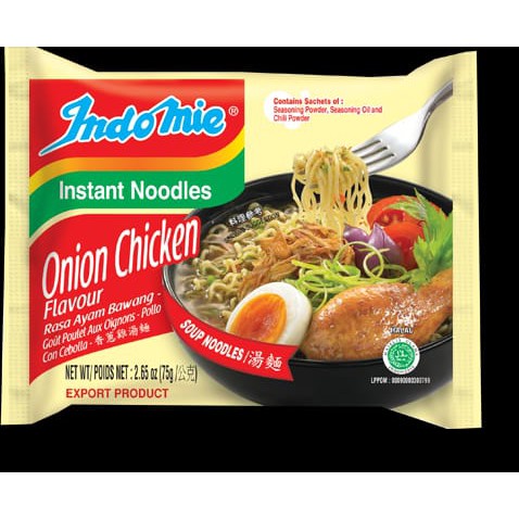 INDOMIE AYAM BAWANG INSTAN HALAL 69GR CHICKEN ONION NOODLE 1 BOX ISI 40 PCS MI KUAH