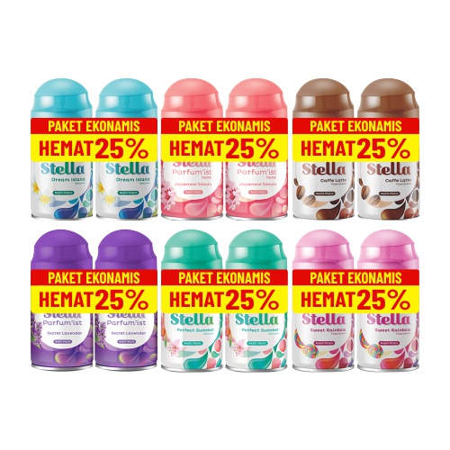 STELLA Parfum'ist Matic Refill 2X225ml I Pengharum Ruangan I Multipack