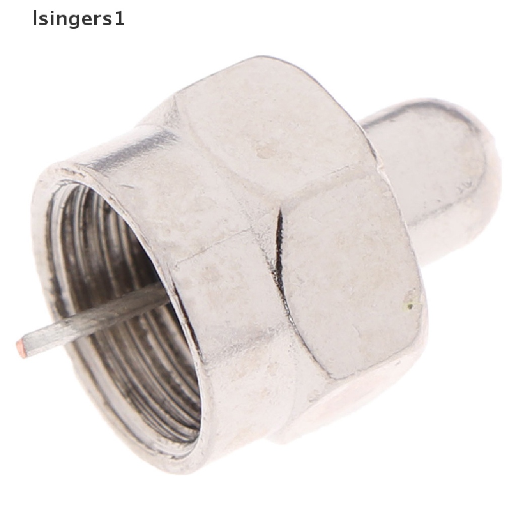 (lsingers1) 10pcs / Set Konektor Kabel Coaxial 75 Ohm Tipe F Male