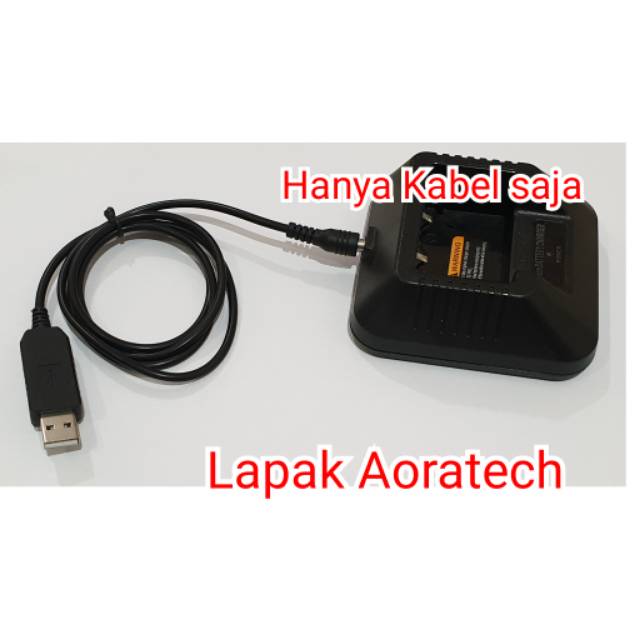 Kabel USB Handy Talkie BAOFENG bisa charge langsung dari powerbank atau charger smartphone anda