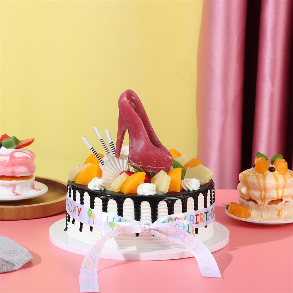 Preva Sepatu Tumit Tinggi Cetakan Permen Simulasi Baru Ukuran Kecil/Besar Dekorasi Kue