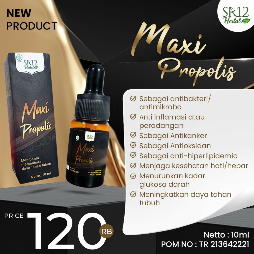 MAXI PROPOLIS SR12 SUPLEMEN ORIGINAL OBAT ASAM URAT DIABETES MENJAGA DAYA TAHAN TUBUH SEBAGAI ANTI BAKTERI MENAMBAH STAMINA PRIA