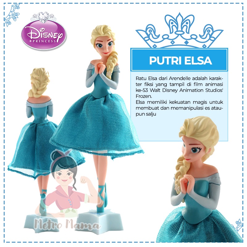 Pulpen Miniatur 3D Putri Disney/ Fairy Tale Princess Action Figure Pen/ Cake Topper Original Disney