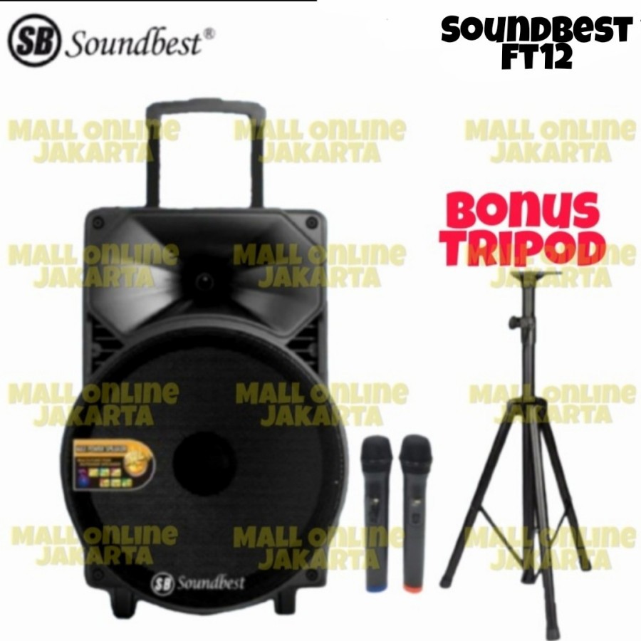 Speaker aktif soundbest Ft 12 inch Portable meeting wireless ft12