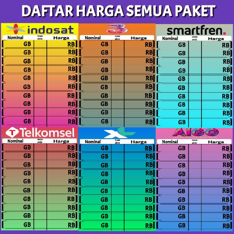 

DAFTAR HARGA PRUDUK KONTER DAN PHONCEL FY49C