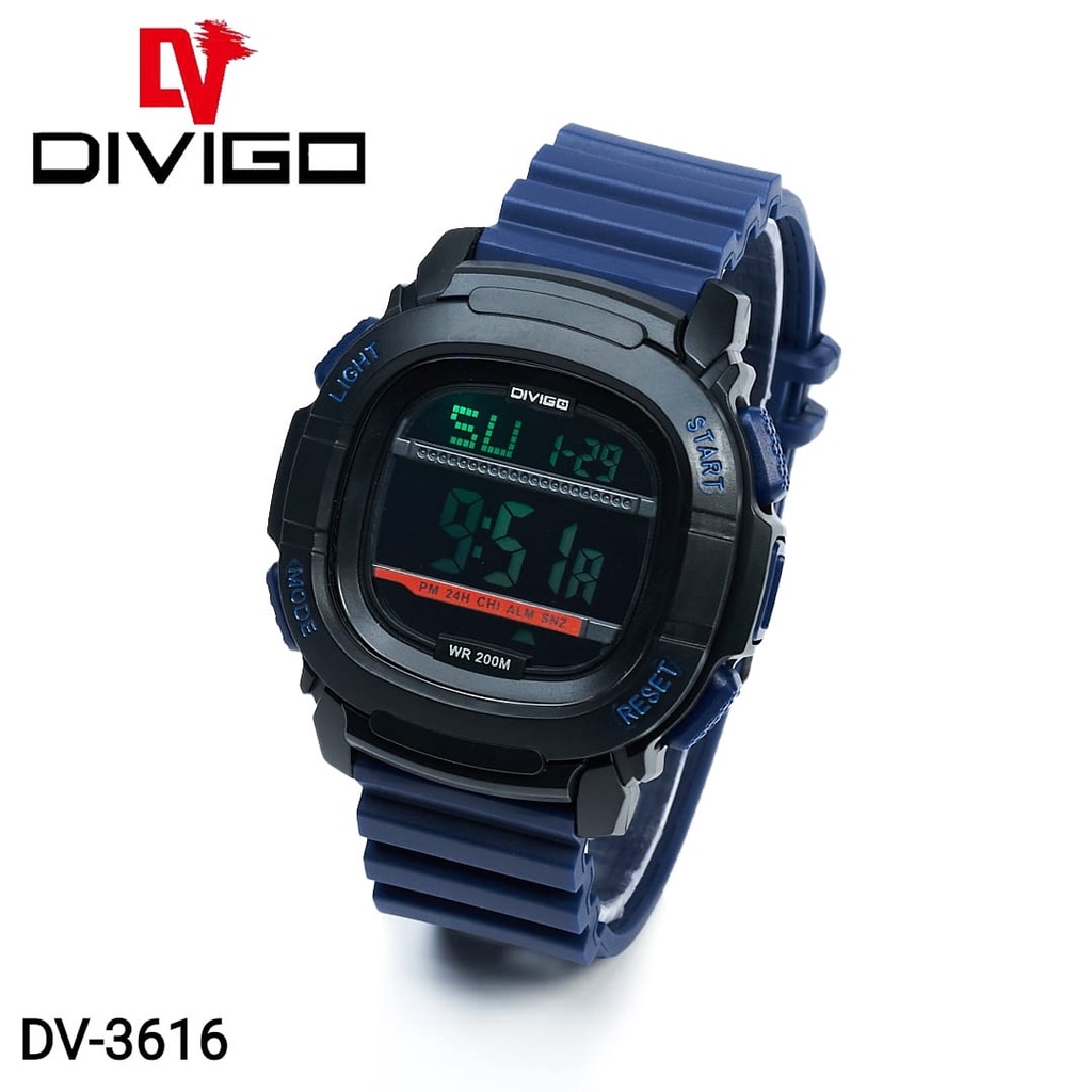 Jam Tangan Digital Pria DV-3616 Water Resistant 3ATM