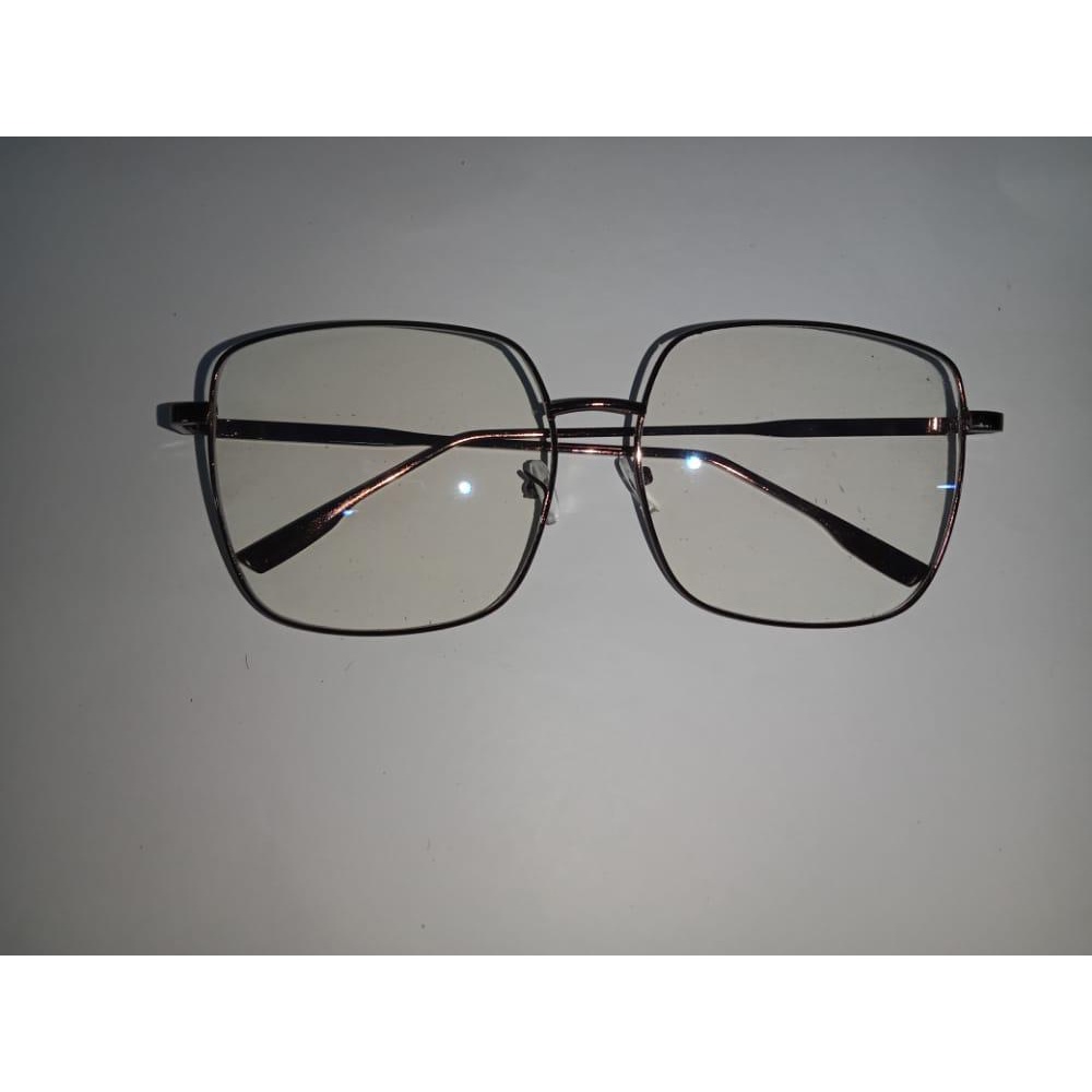 TOMSTORE.ID R176 KACAMATA WANITA PRIA FASHION KOREA ANTI RADIASI FRAME SUNGLASSES PETAK MURAH COD-BRONZE