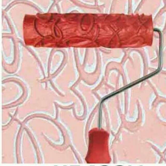 roll cat motif dinding tembok wallpaper 1 pin / 1 roda / 1 roller dengan gagang