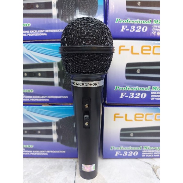 Microphone Kabel Fleco F-320 Mic Kabel Fleco 320 - Mic Karaoke Murah