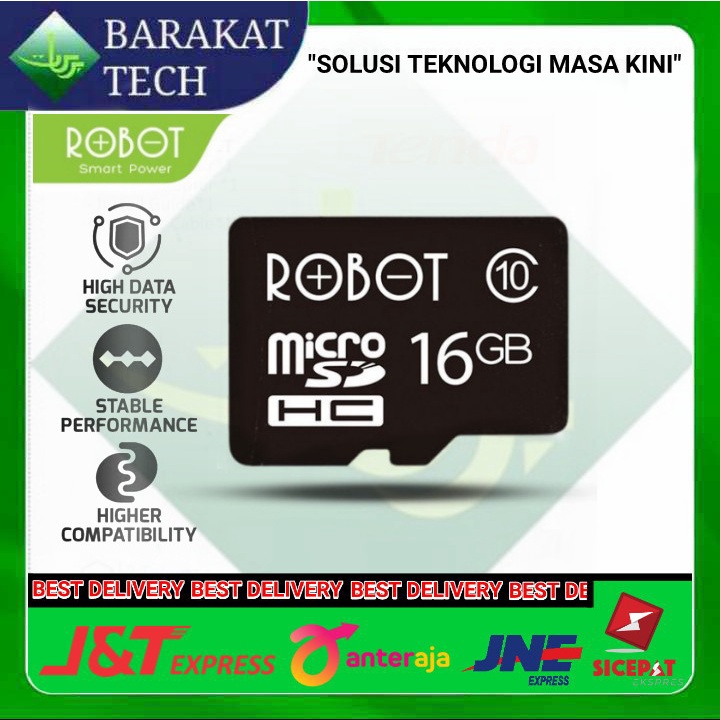 Micro SD ROBOT 16GB Memory Card Kartu Memori Class 10