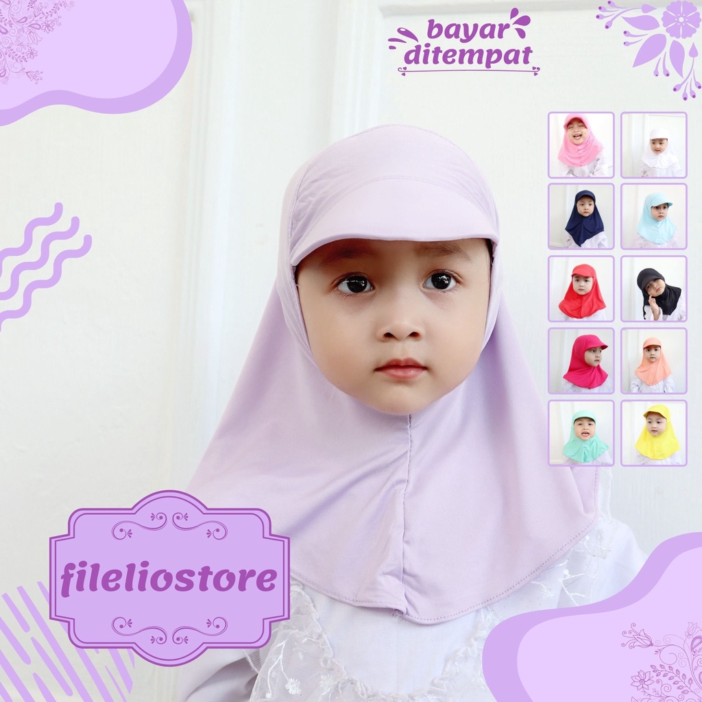 Jilbab Anak Bayi Perempuan Sporty baby / Hijab Anak Baby Lucu Murah / Kerudung Anak Bayi