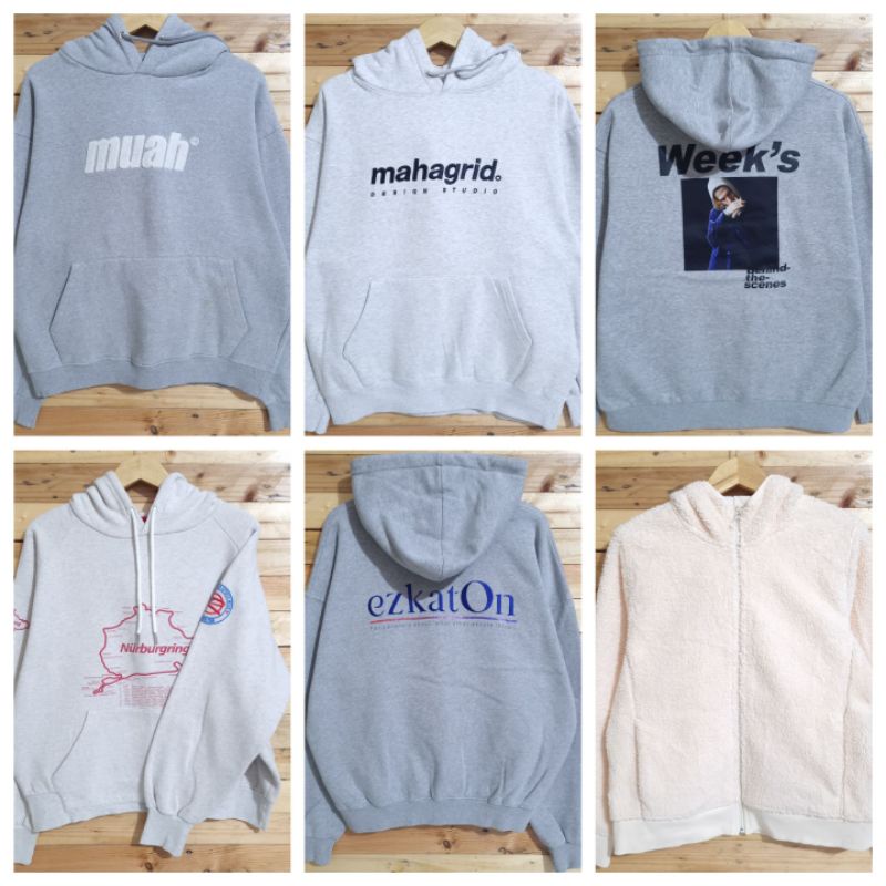 Hoodie Oversize Motif Cewek