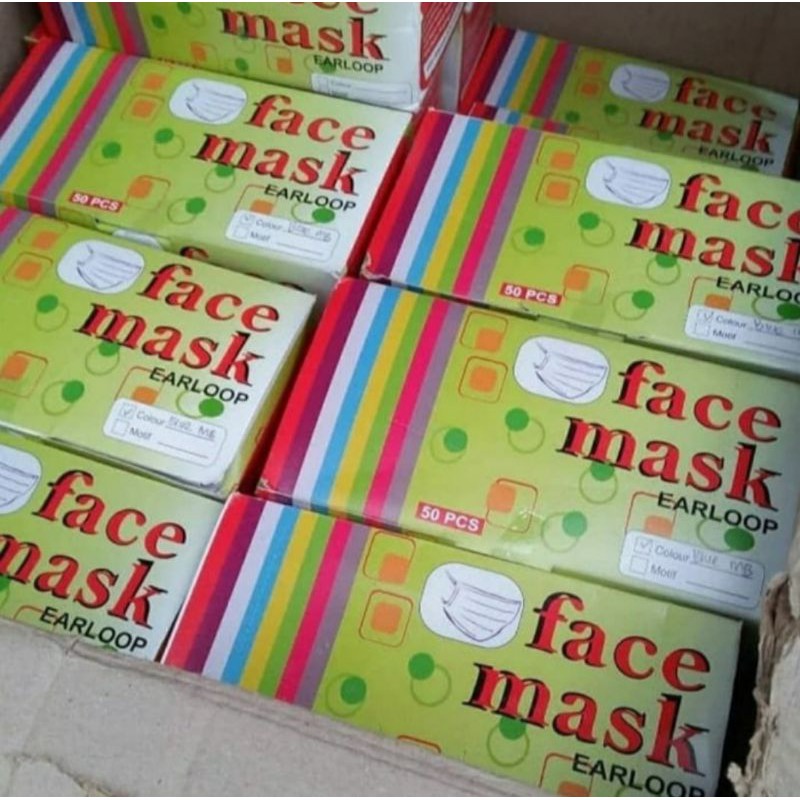 Masker Face Mask 2ply Earloop