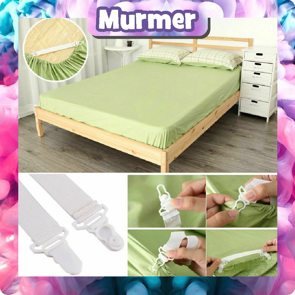 MurmerOfficial R061 1 PACK ISI 4 PCS Pengait Sprei Karet Jepitan Sudut Sheet Gripper KASUR Import