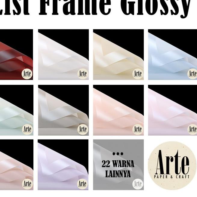 

➸ 20 Lembar List Frame Bingkai Glossy Kertas Buket Korea Bunga Flower Wrapping Paper Kado Arte Grosir Jakarta P.PPQ ☪