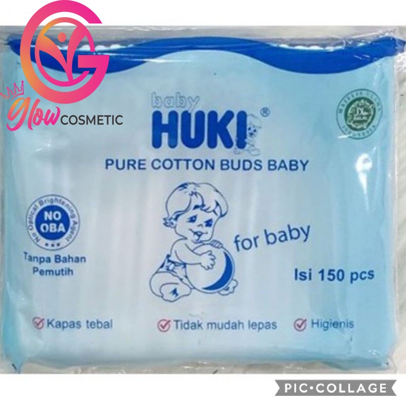 HUKI PURE COTTON BUDS BABY ISI 150PCS