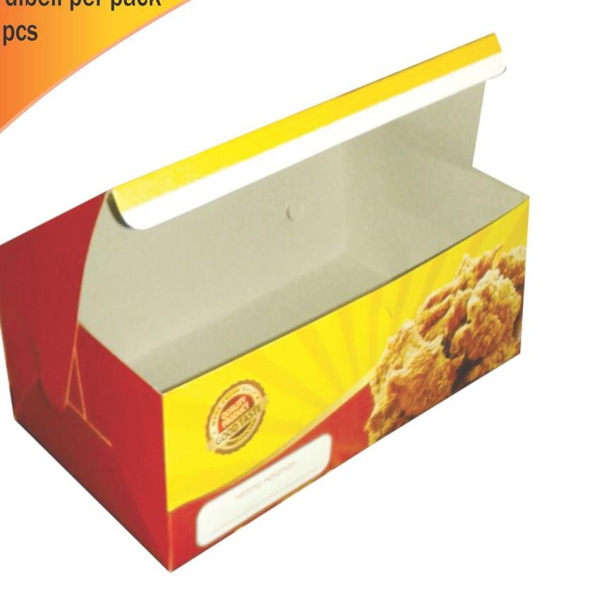 

♦ Box Fried Chicken / Dus Fried chicken 19x11.5x7 cm ISI 50 pcs/pack ☼
