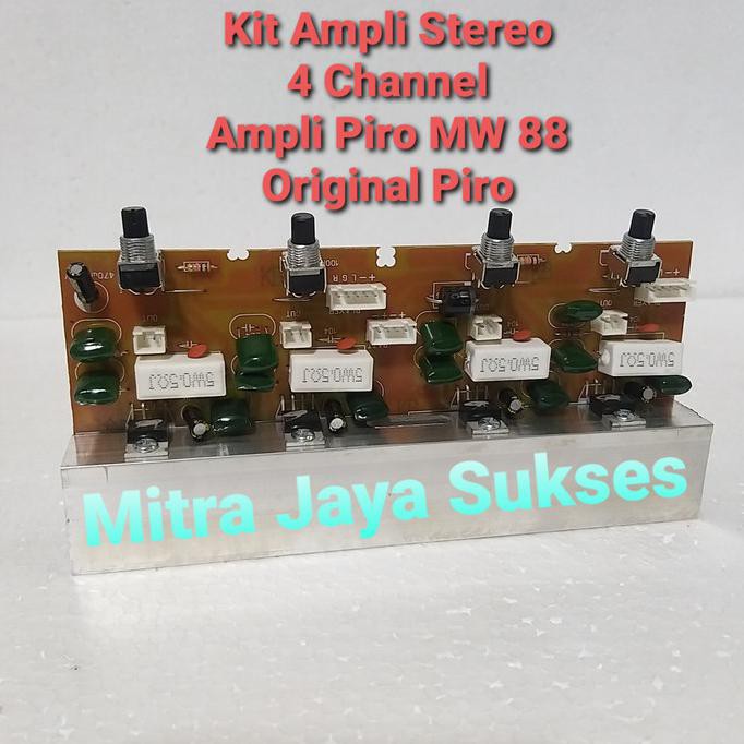 Kit Ampli Stereo 4 Channel Original Piro Ampli MW 88