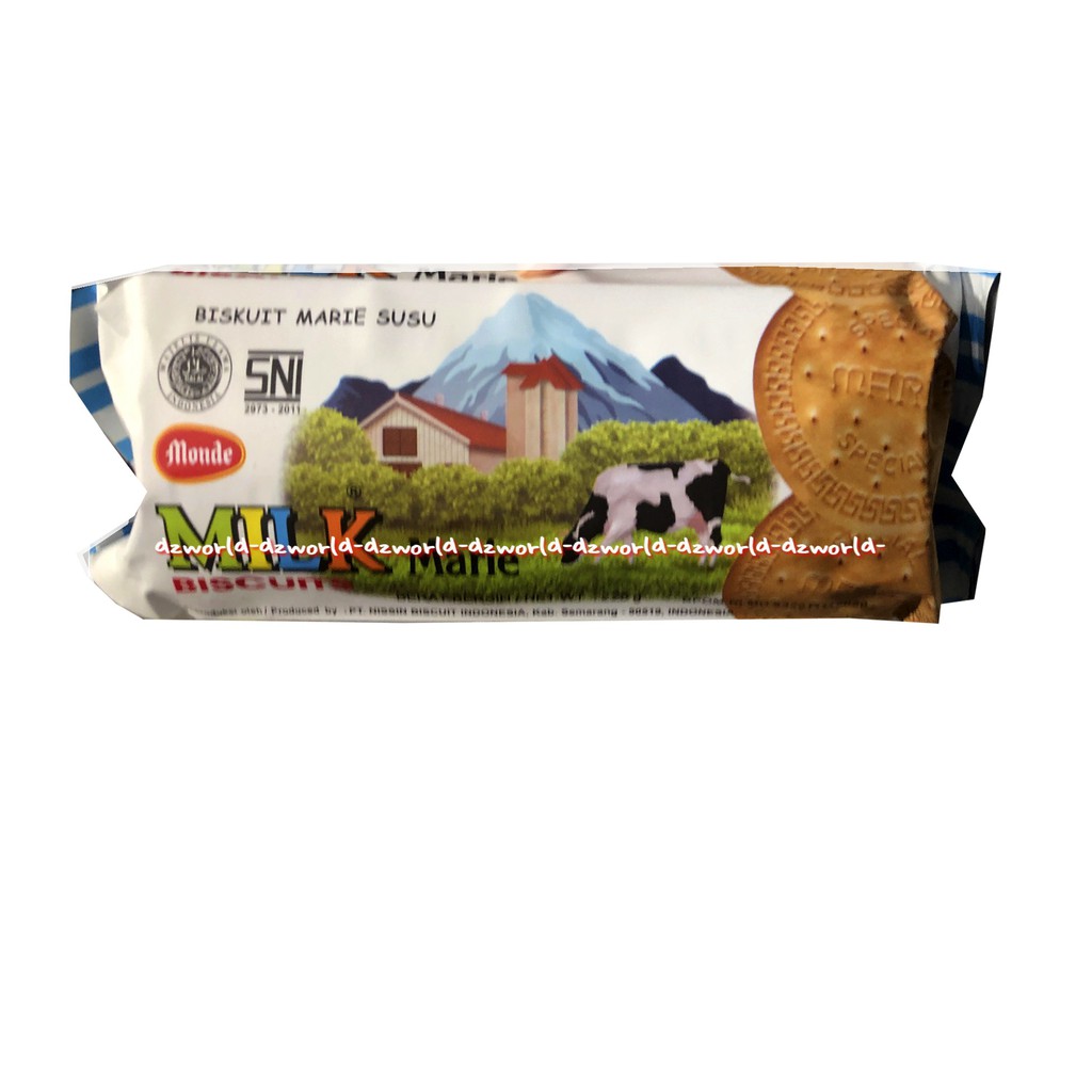 Monde Milk Biscuit Marie 225gr Susu Cemilan Biskuit Snack Monde Snek