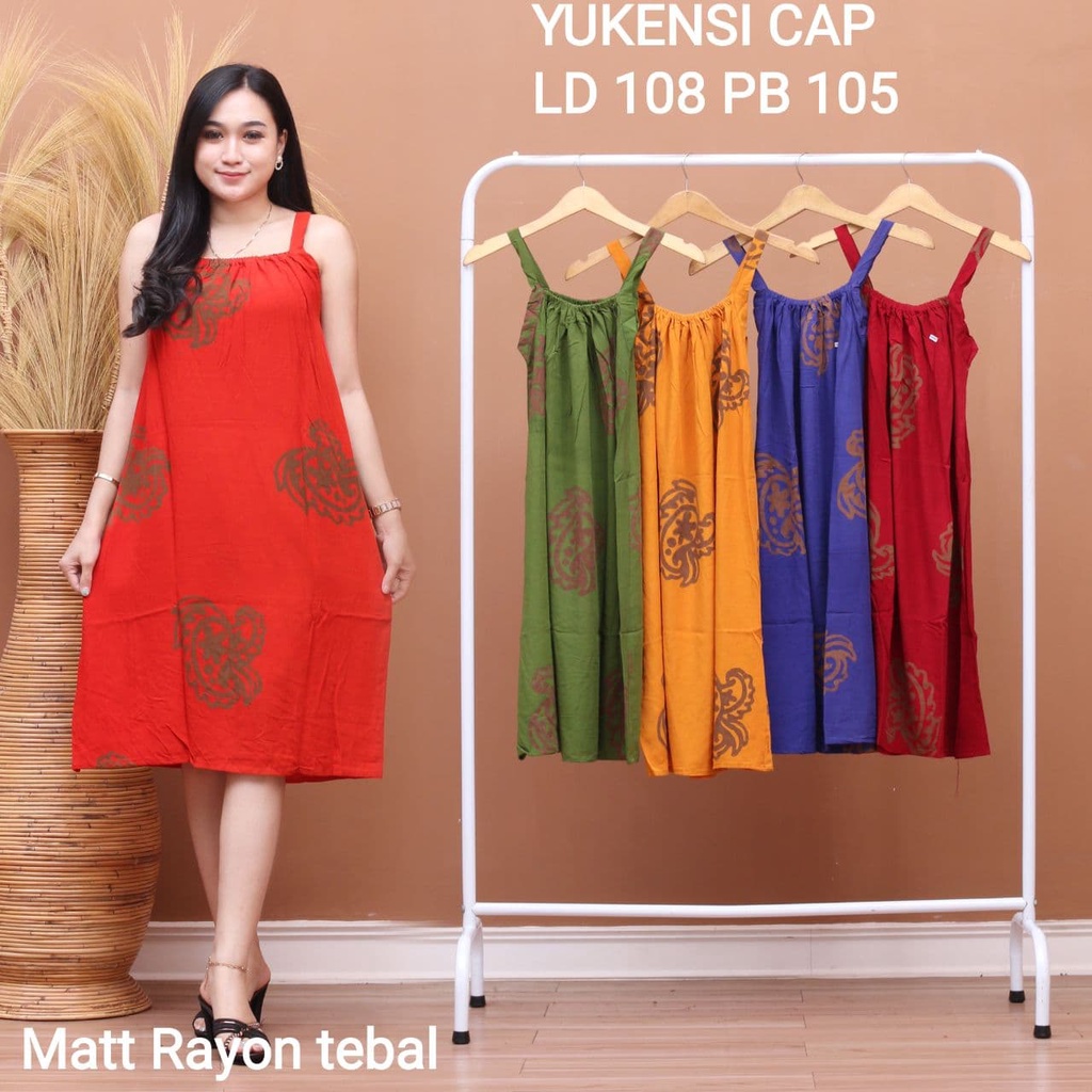 DASTER YUKENSI CAP TANPA LENGAN SEXY BAHAN RAYON daster yukensi jumbo daster yukensi jumbo panjang d