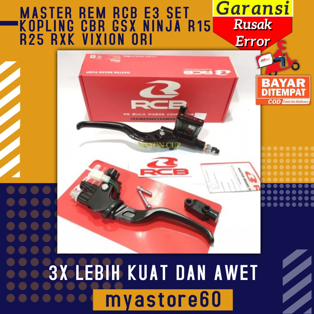 MASTER REM HANDBRAKE PUMP RCB E3 SET KOPLING MOTOR GEDE HONDA CBR GSX NINJA R15 R25 RXK VIXION ORI