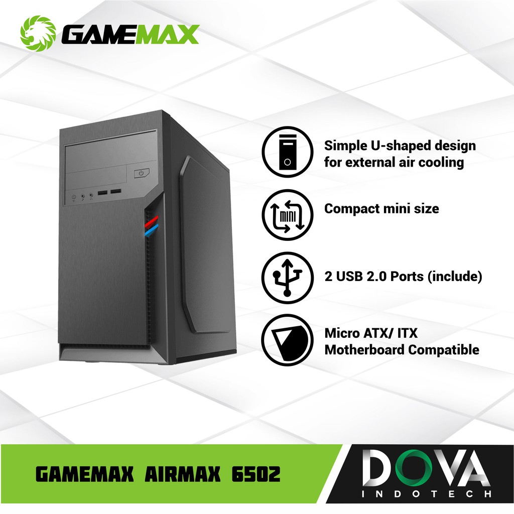 GAMEMAX CASE AIRMAX G502 ( 500 WATT )
