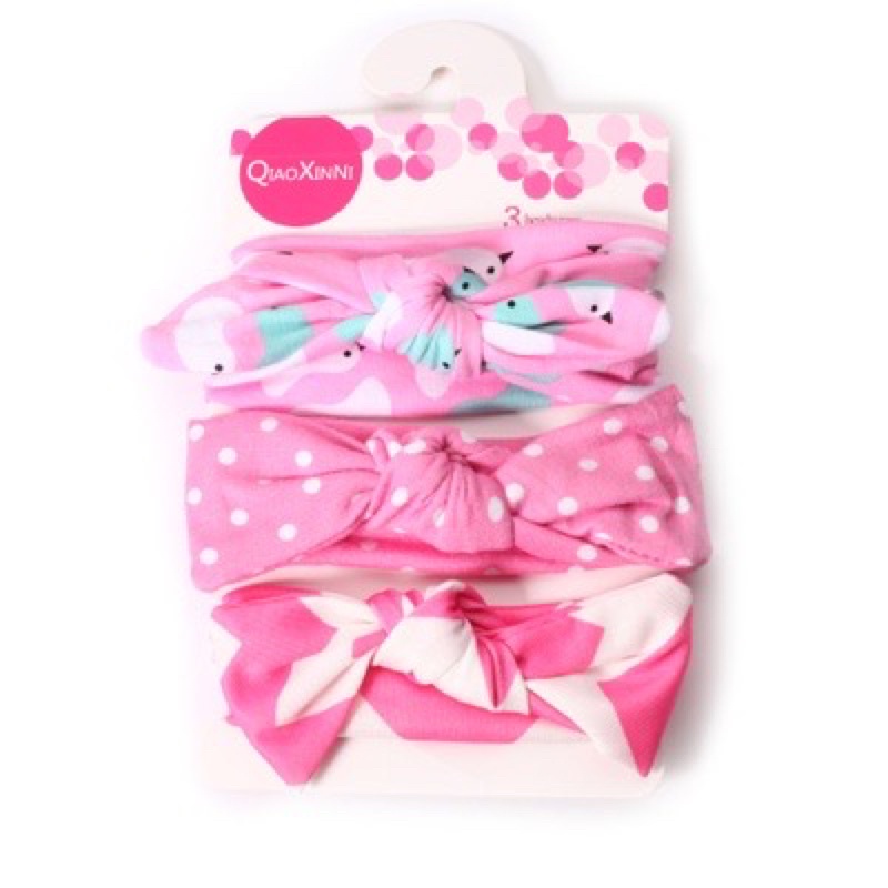 Bandana Set Bayi Isi 3 / Headband Bayi Newborn / Bando Bayi Baru Lahir