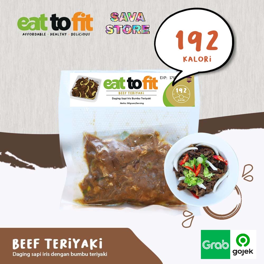 FROZEN FOOD MAKANAN DIET EAT TO FIT BEEF TERIYAKI - 100gr