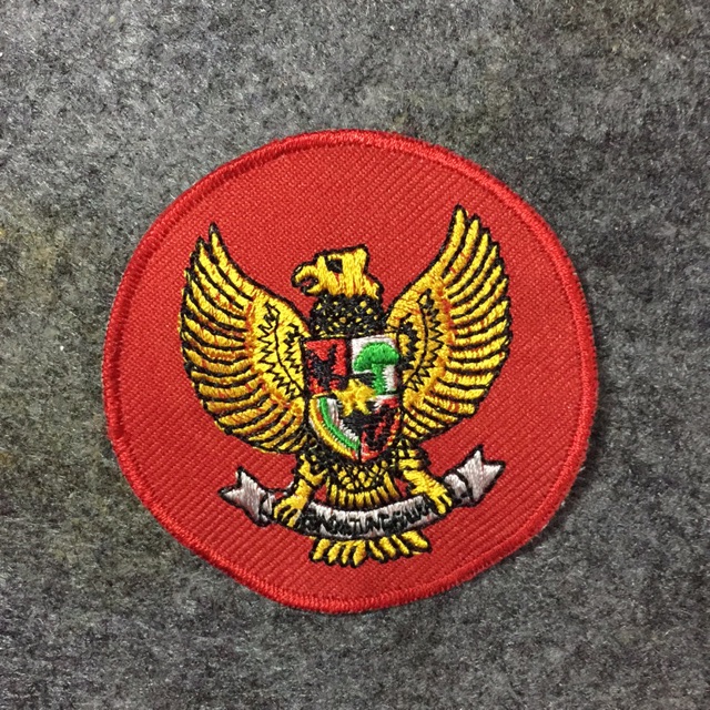 Patch/Emblem bordir jahit Lambang Garuda Merah