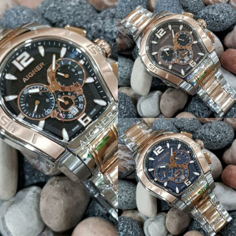 JAM TANGAN PRIA WANITA | RANTAI | KULIT | KARET | MURAH | PRIA AIGNER PALERMO