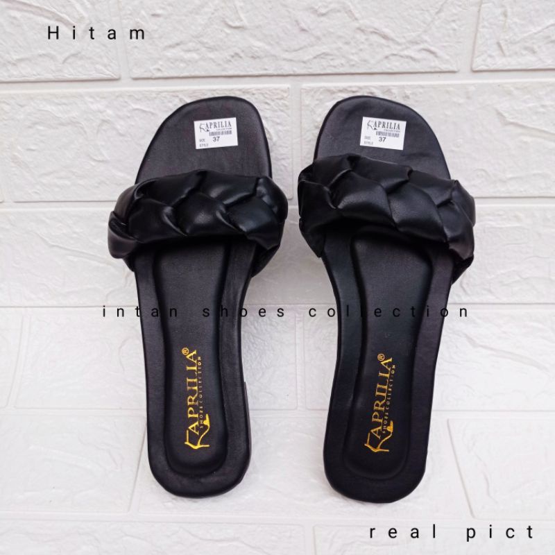 Sandal anyam wanita/sendal remaja/slip on/sandal teplek wanita kekinian/selop wanita terbaru/Cod