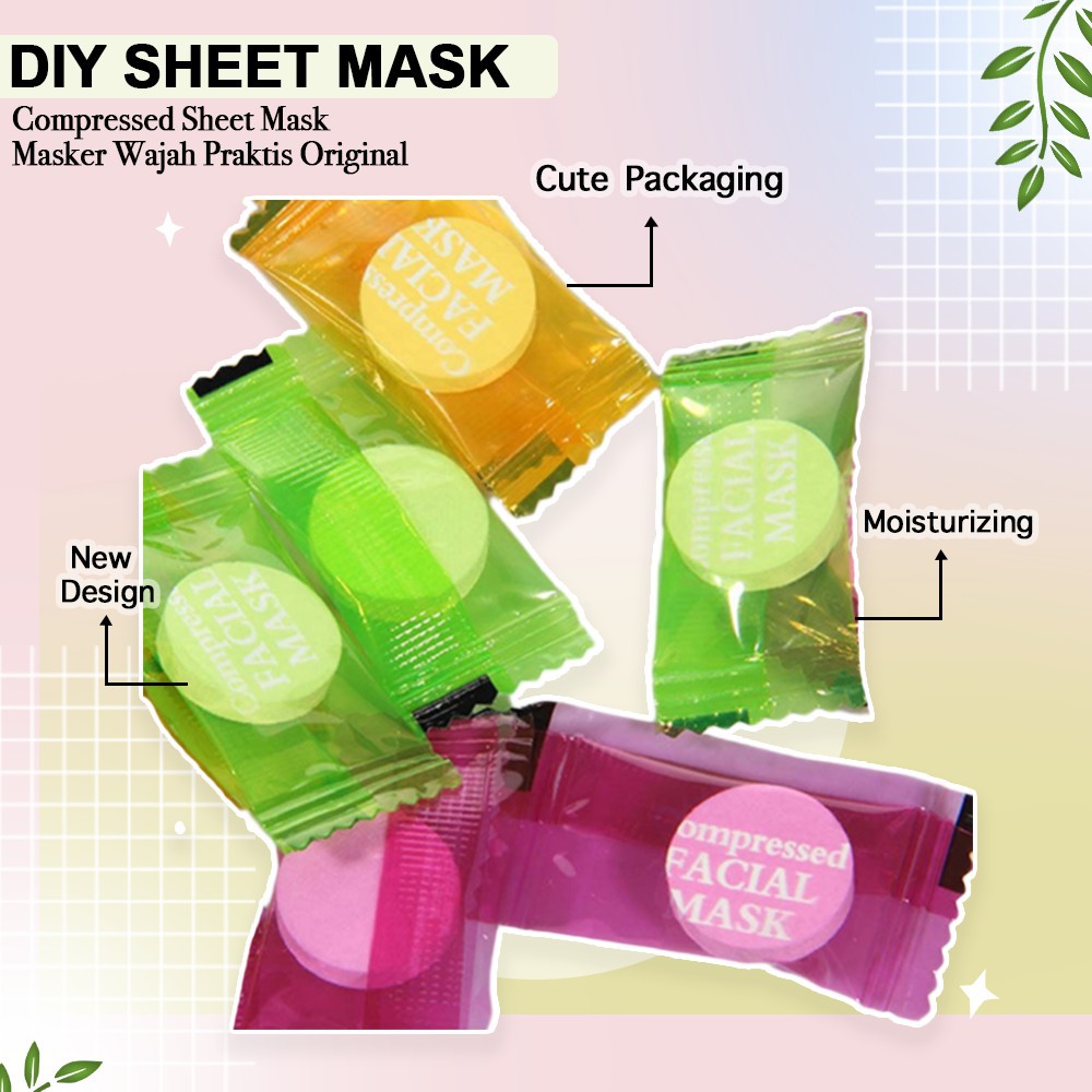 Compressed Mask Paper Masker Wajah Kertas